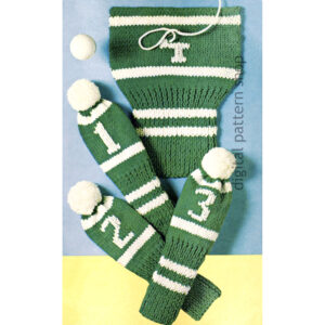 golf club mitts knitting pattern
