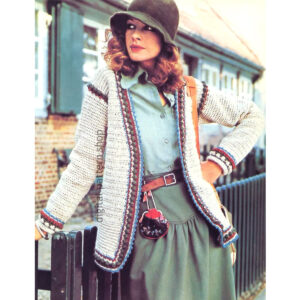 Crochet Jacket Pattern, Vintage Puff Stitch Edge Cardigan PDF