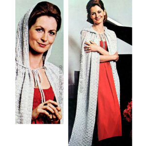 hooded cape knitting pattern