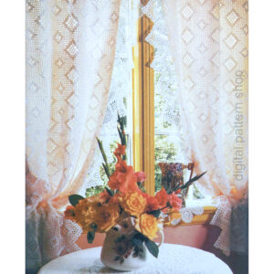 Diamond Filet Crochet Curtain Pattern