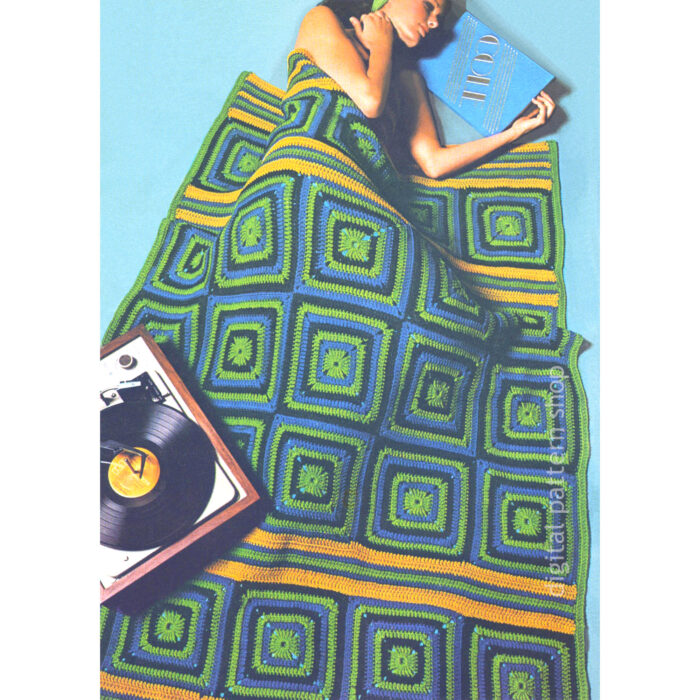 granny square afghan crochet pattern