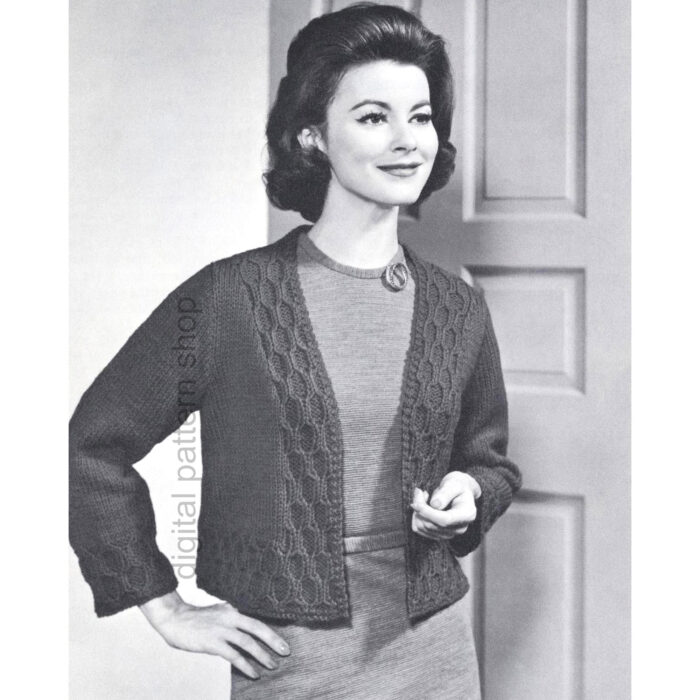 honeycomb border jacket knitting pattern