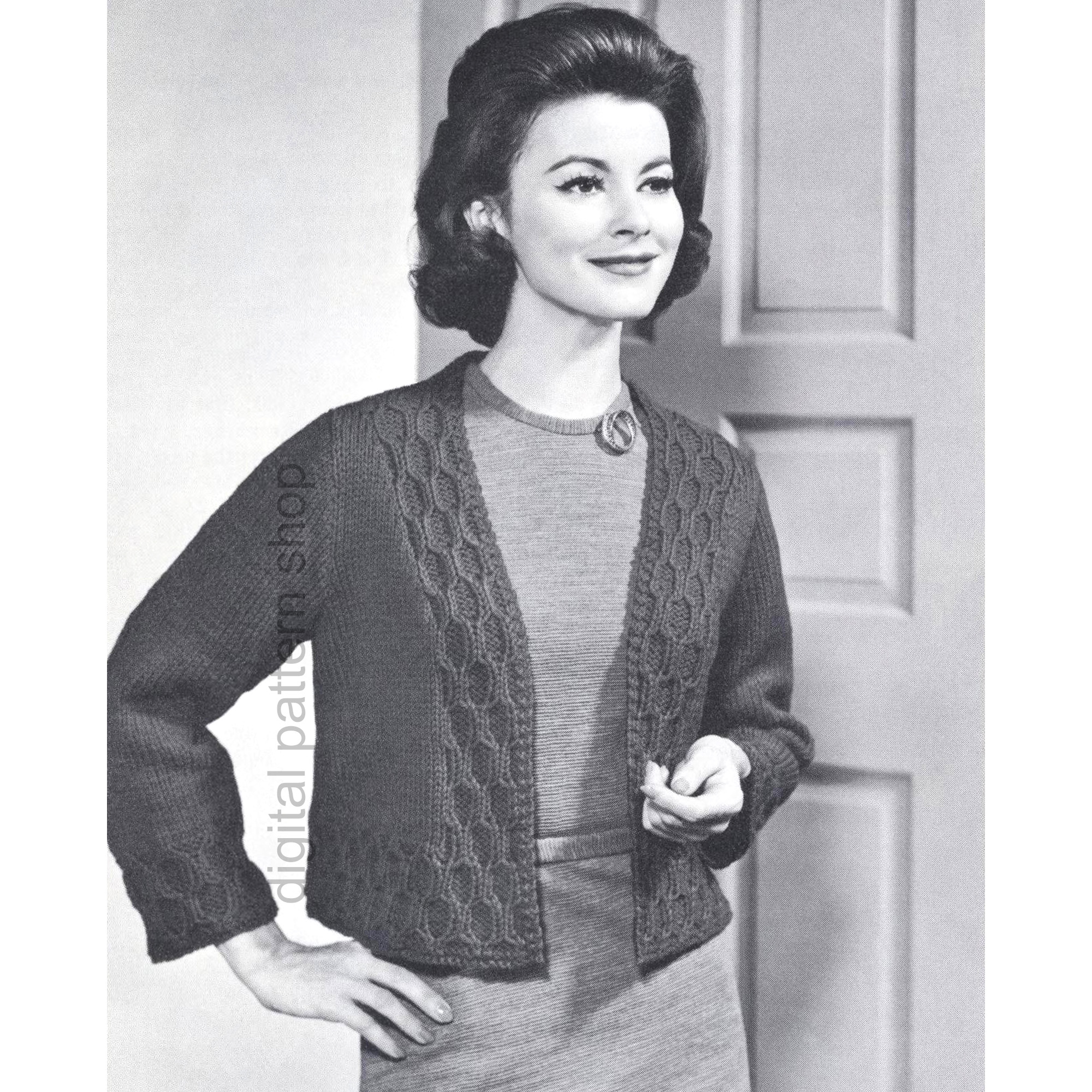 honeycomb border jacket knitting pattern