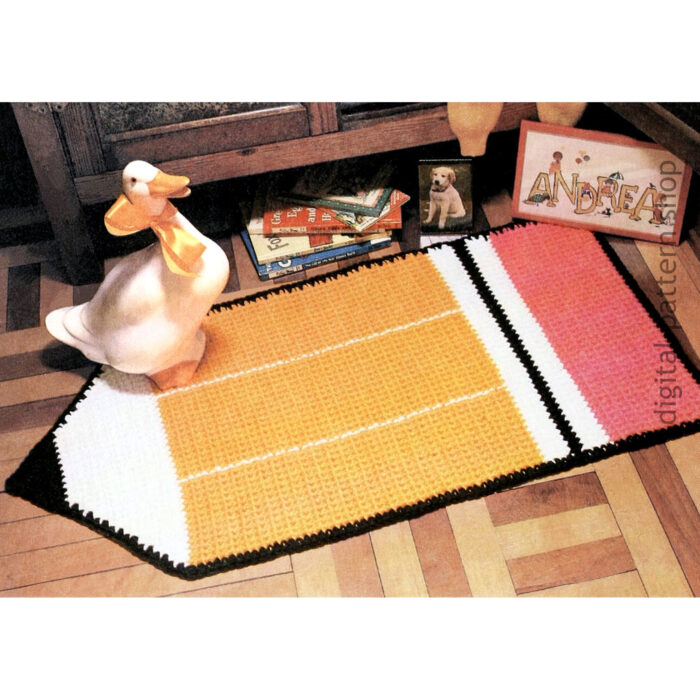 pencil rug crochet pattern