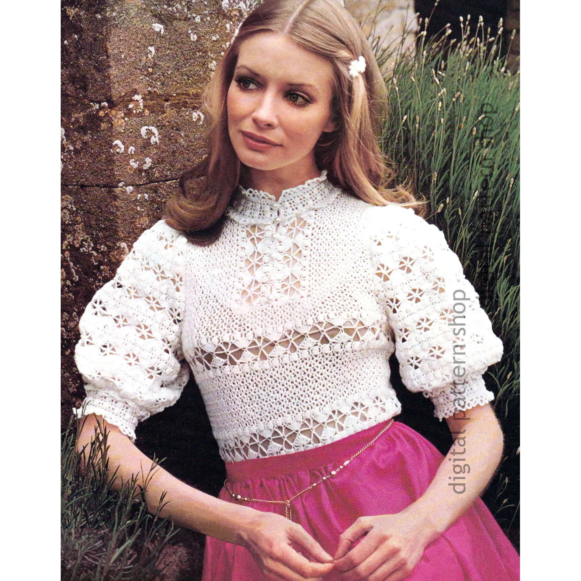 sweetheart blouse crochet pattern