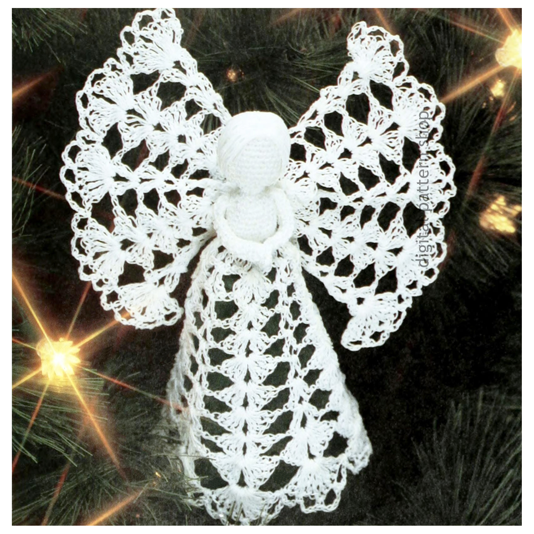 angel tree topper crochet pattern