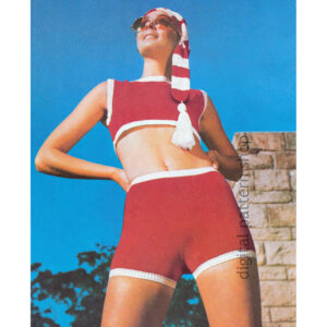 midriff top and shorts knitting pattern