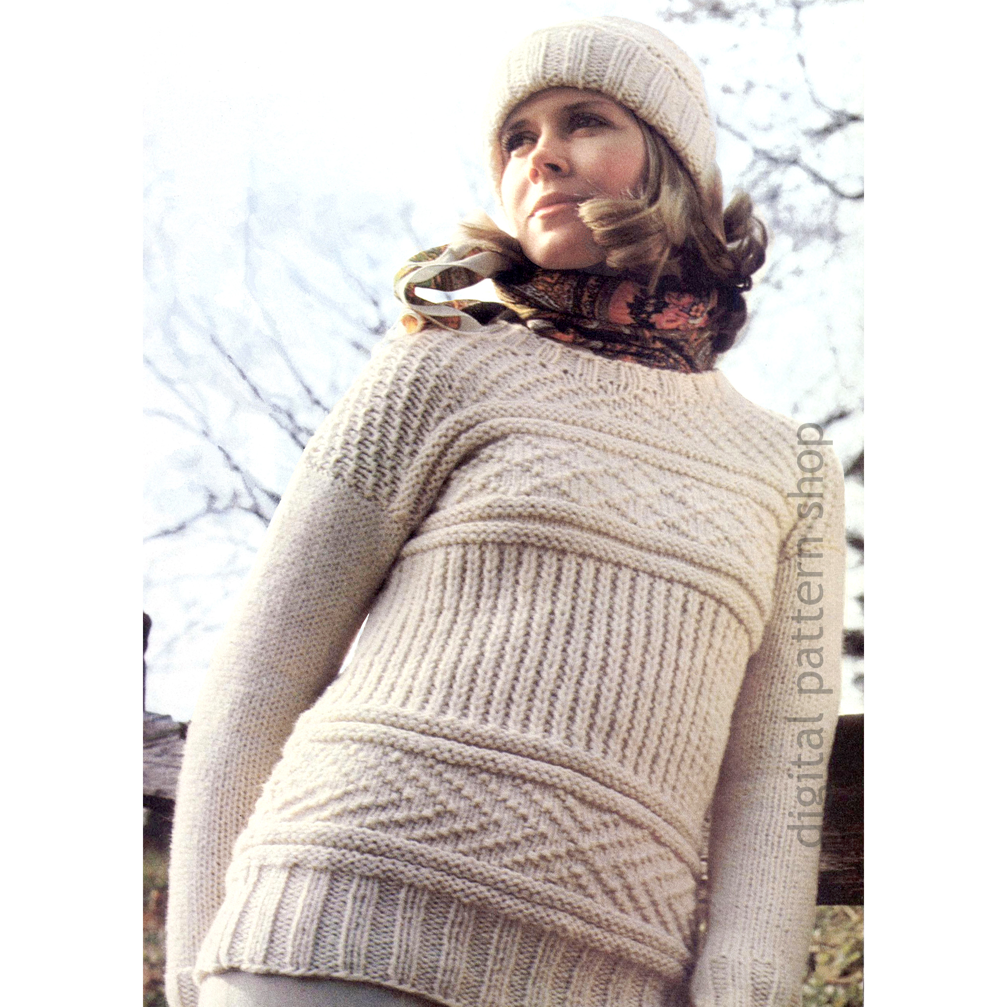 Patterned Knit Sweater Pattern