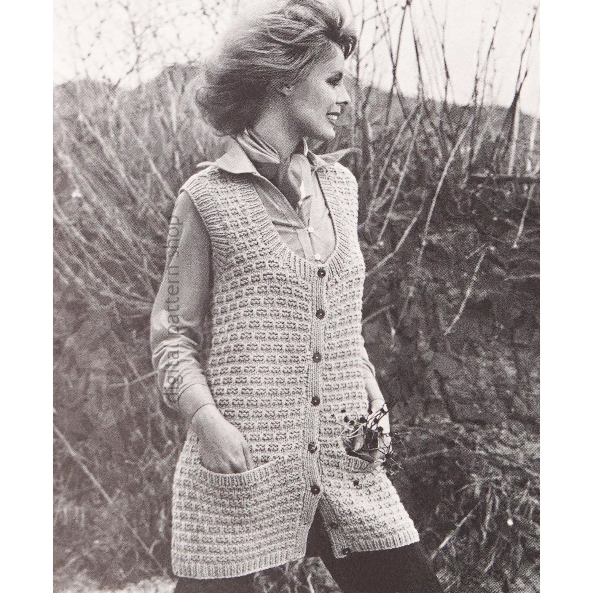 sleeveless cardigan knitting pattern