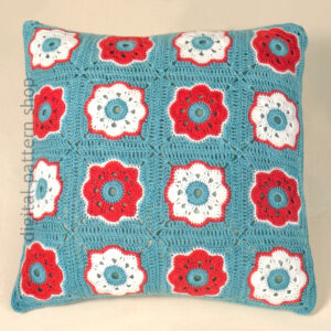 motif pillow cover crochet pattern