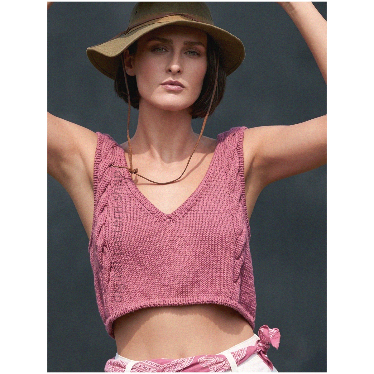 Crop Tank Top Knitting Pattern