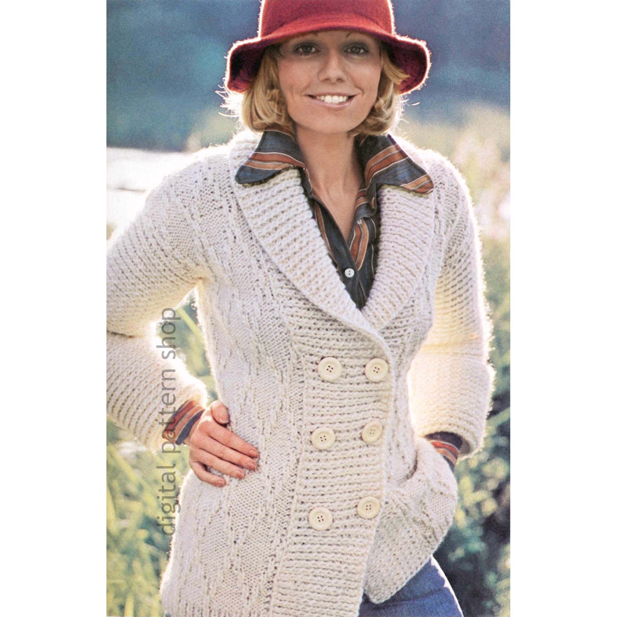 Double Breasted Jacket Knitting Pattern