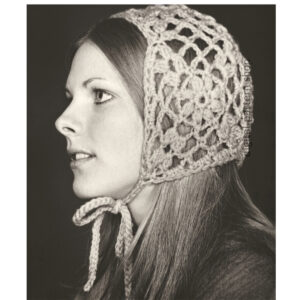 70s Flower Motif Cap Crochet Pattern, Vintage Jibber Bonnet Hat