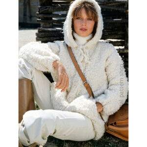 70s Hooded Jacket Knitting Pattern, Vintage Cuddly Sweater PDF