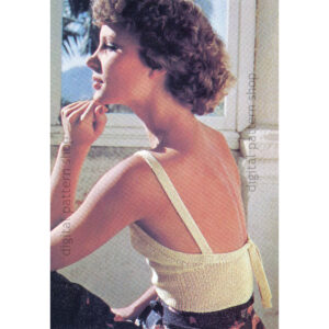 Back Tie Cami Top Knitting Pattern