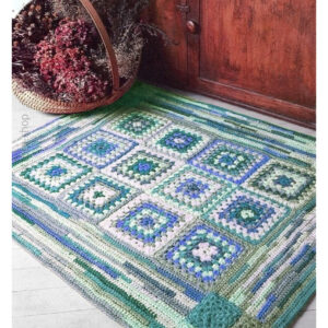 Granny Square Rug Crochet Pattern