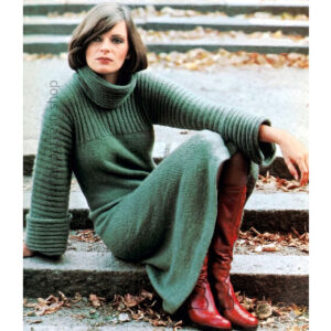 Cowl Neck Dress Knitting Pattern
