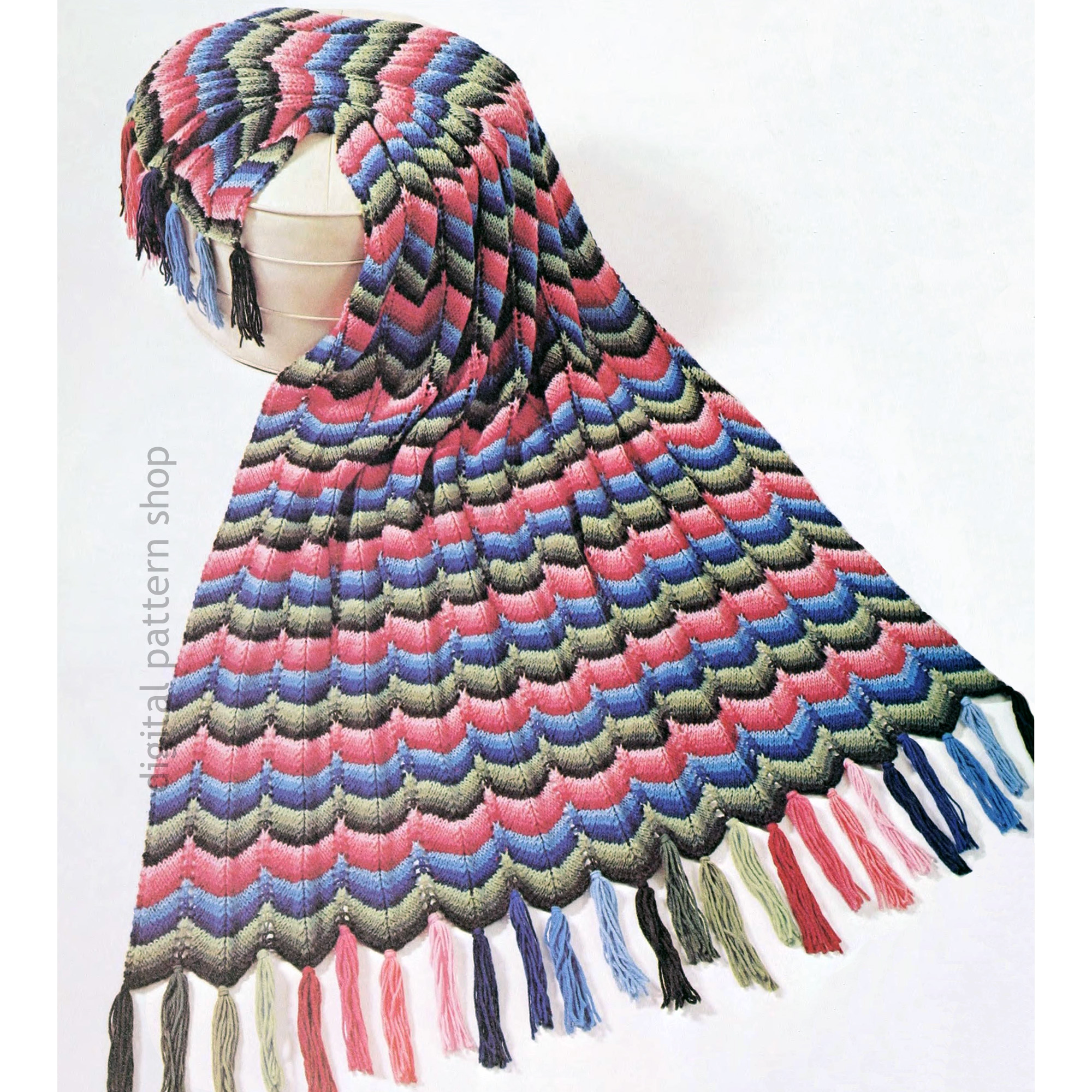 Ripple Afghan Knitting Pattern