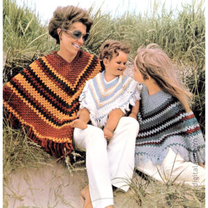 Poncho In Three Sizes Crochet Pattern