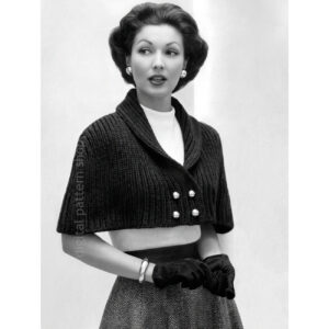 1950s cape knitting pattern