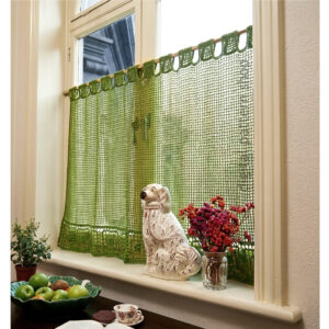 filet crochet mesh cafe curtain pattern