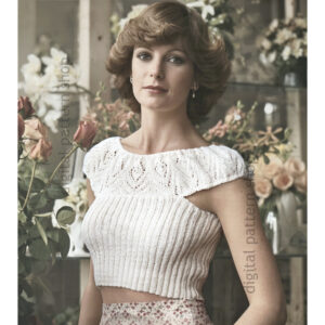 lacy yoke crop top knitting pattern