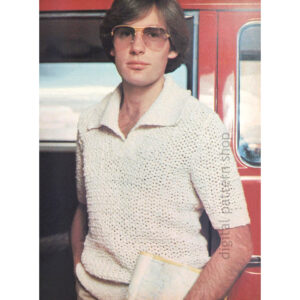 Men's Casual Pullover Top Crochet Pattern