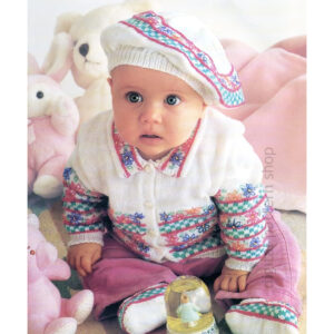Baby Cardigan Beret Shoes Knitting Pattern