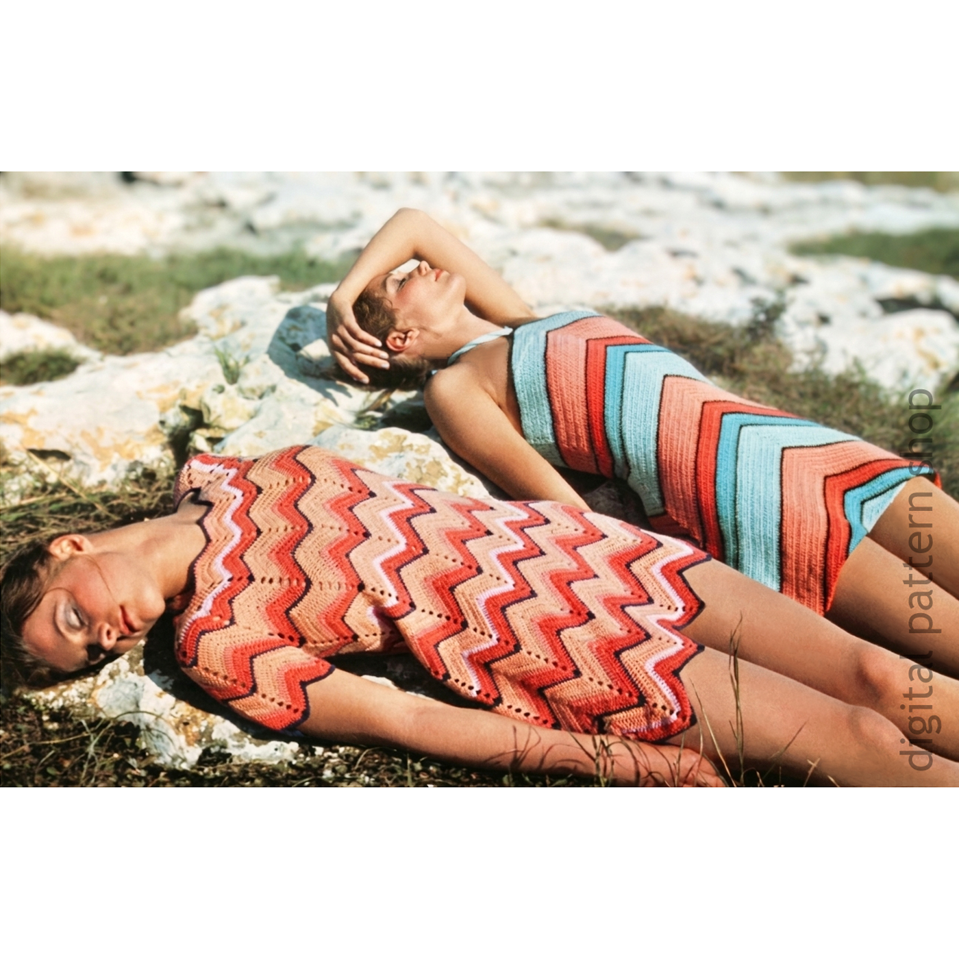 halter dress and chevron dress crochet pattern