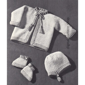 baby sweater set knitting pattern