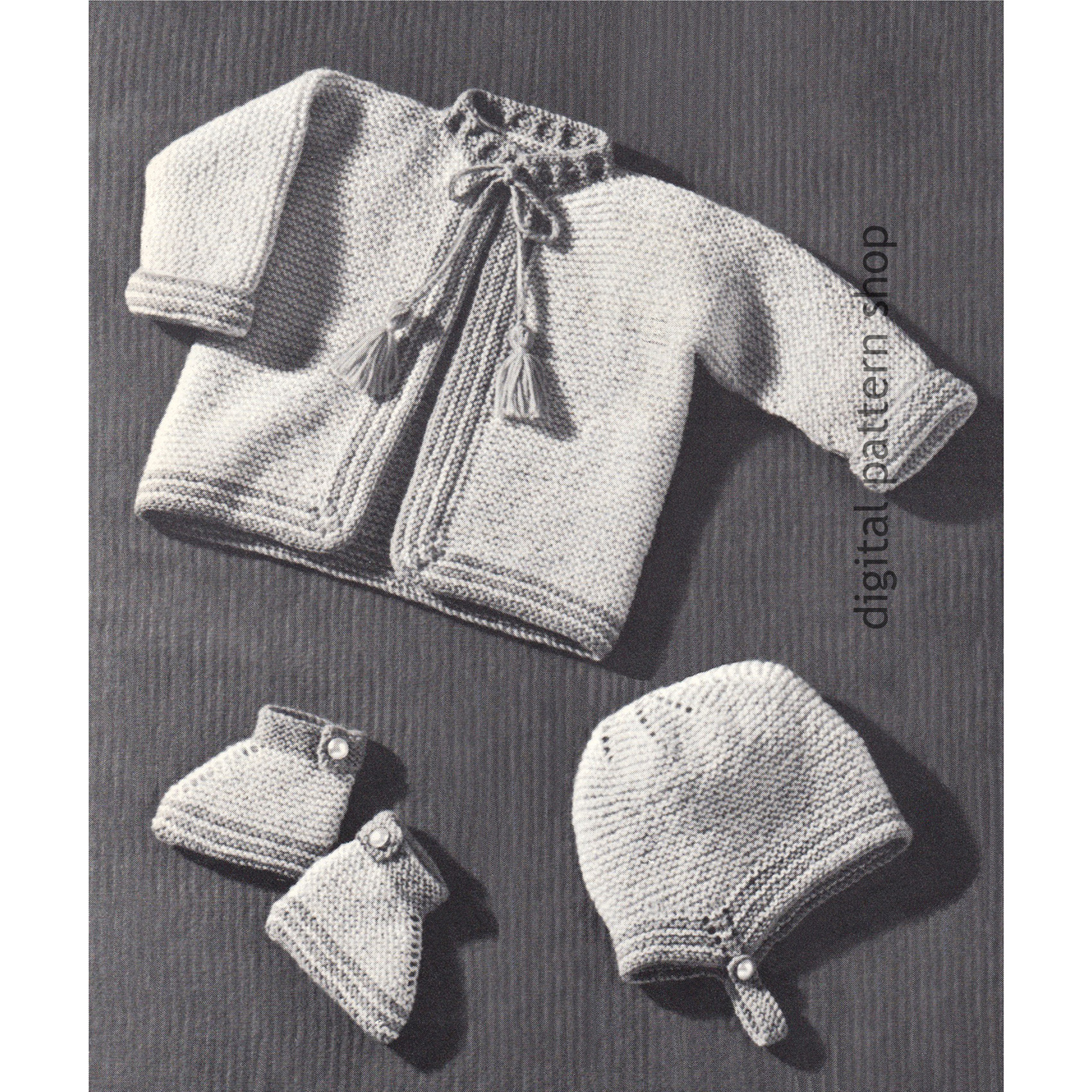 baby sweater set knitting pattern