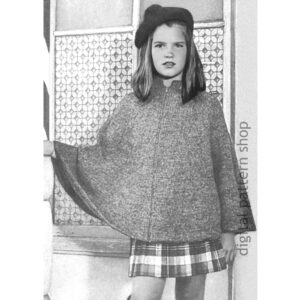 girls cape knitting pattern