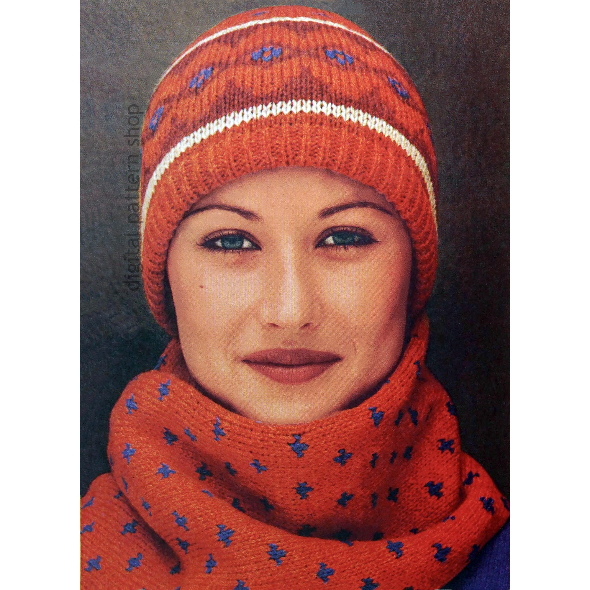 Hat and Scarf Knitting Pattern