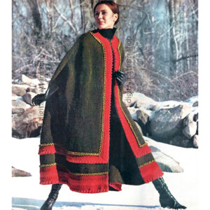 Cape Knitting Pattern Crochet Trim