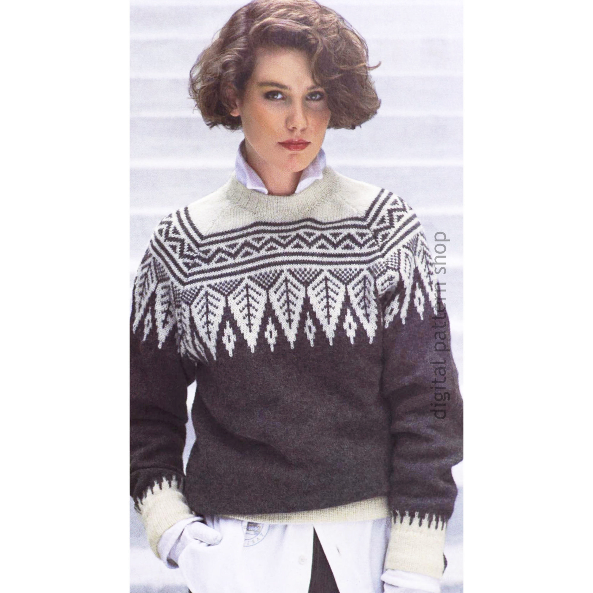 Leaf Sweater Knitting Pattern